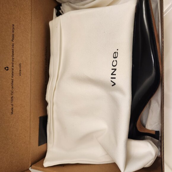 Vince Black Leather "Samy" Mules. NIB with Dust bag. Size 5.5 - Picture 11 of 13